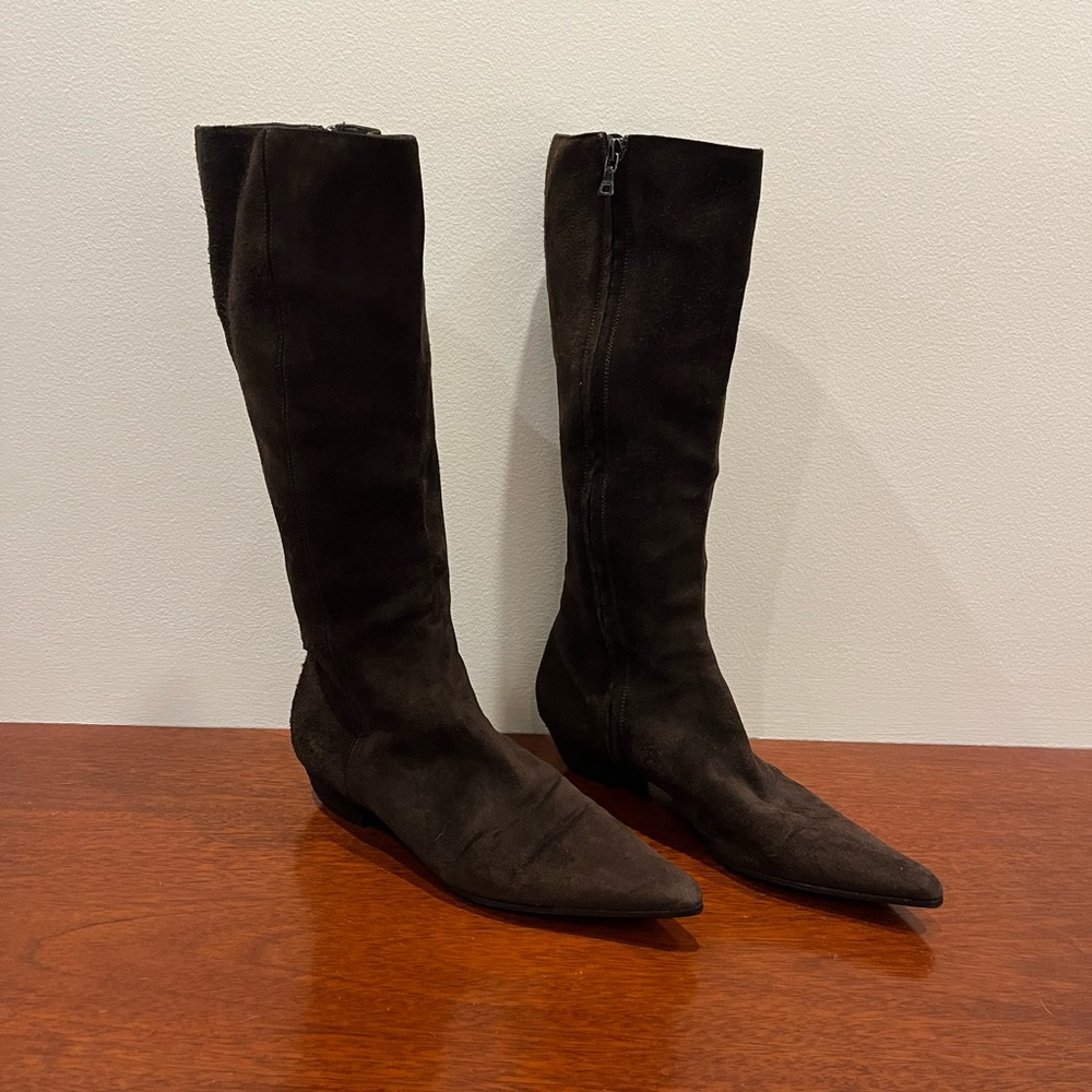 Suede Prada Boots